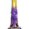 Alien Nation Obelisk Silicone Dildo - Purple/Gold