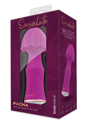 Bodywand Socialite Pacha Rechargeable Silicone Wand - Purple/Gold