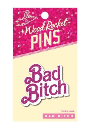 Bad Bitch Enamel Pin - Purple/White