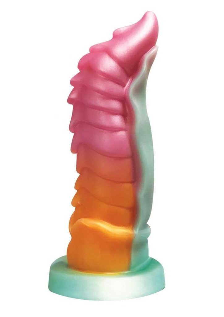 Alien Nation Neptune Silicone Dildo - Orange/Magenta