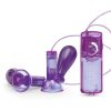 Lux Fetish Remote Control Vibrating Nipple Suckers - Purple