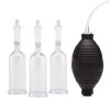 Lux Fetish Nipple Suckers with Clitoral Pump - Clear/Black