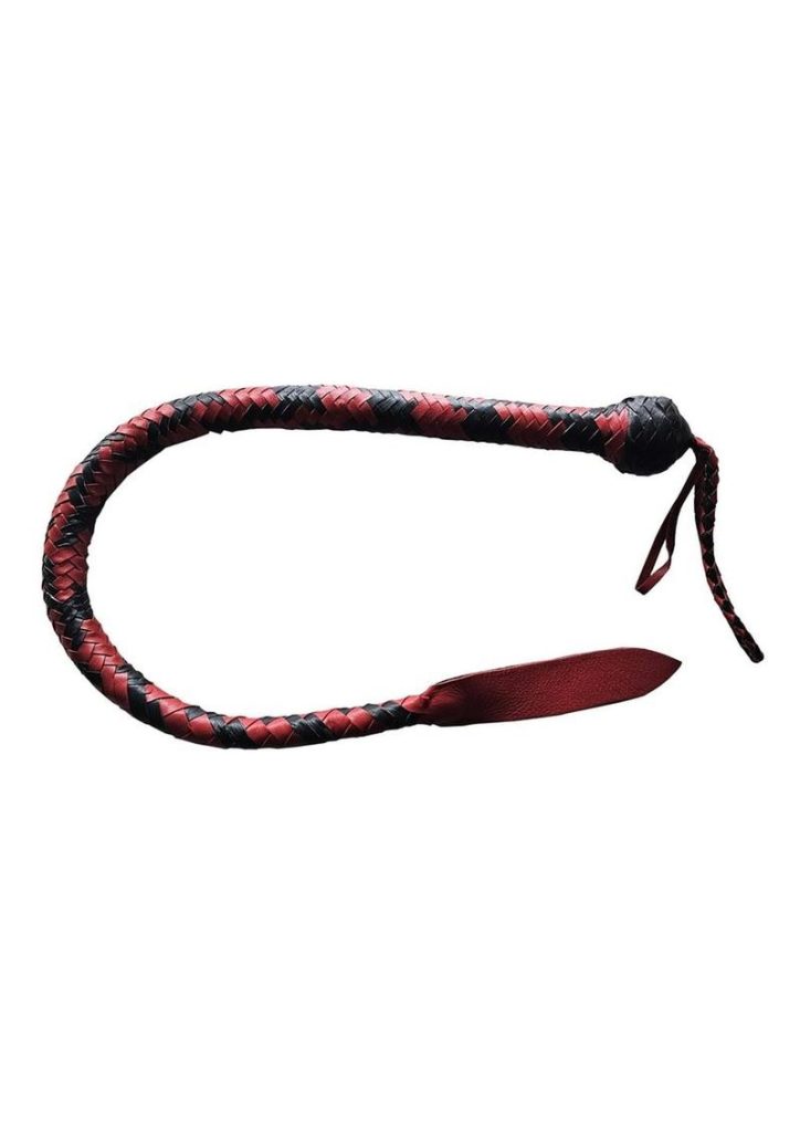 Rouge Leather Devil Tail Whip - Black/Red