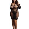 Le Desir Criss Cross Neck Mini Dress - Queen - Black