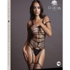 Le Desir Shredded Bodystocking - O/S - Black