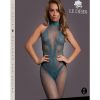 Le Desir Fishnet and Lace Bodystocking - O/S - Blue