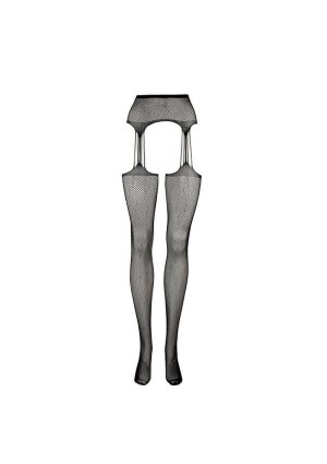 Le Desir Suspender Rhinestone Pantyhose - OS - Black