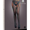 Le Desir Suspender Pantyhose with Strappy Waist - O/S - Blue