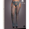 Le Desir Suspender Pantyhose with Strappy Waist - Queen - Blue