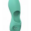 LoveLine Joy Rechargeable Silicone Finger Vibrator - Green