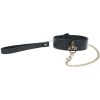 Ouch! Rome Collection Collar with Leash - Black