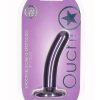 Ouch! Smooth G-Spot Silicone Dildo 5in - Metallic Purple
