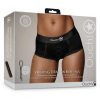 Ouch! Vibrating Strap-On Brief Rechargeable - M/L - Black