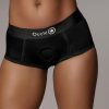 Ouch! Vibrating Strap-On Brief Rechargeable - M/L - Black