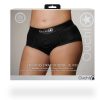 Ouch! Vibrating Strap-On Brief Rechargeable - XL/2XL - Black