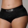 Ouch! Vibrating Strap-On Brief Rechargeable - XL/2XL - Black