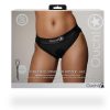 Ouch! Vibrating Strap-On Hipster Rechargeable - M/L - Black