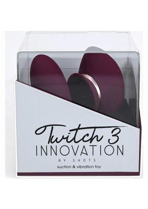 Twitch 3 Silicone Rechargeable Suction and Tongue Vibrator - Burgundy