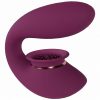Twitch 3 Silicone Rechargeable Suction and Tongue Vibrator - Burgundy