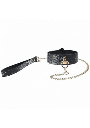 Ouch! Florence Collection Collar with Leash - Black