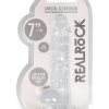 RealRock Crystal Clear Dildo with Balls 7in - Clear