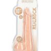RealRock Skin Realistic Dildo with Balls 10in - Vanilla