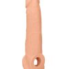 RealRock Skin Penis Extender with Rings 9in - Vanilla