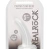 RealRock Crystal Clear Non Realistic Dildo with Suction Cup 4.7in - Clear