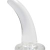 RealRock Crystal Clear Non Realistic Dildo with Suction Cup 4.7in - Clear