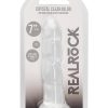 RealRock Crystal Clear Non Realistic Dildo with Suction Cup 7in - Clear