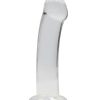 RealRock Crystal Clear Non Realistic Dildo with Suction Cup 6.7in - Clear