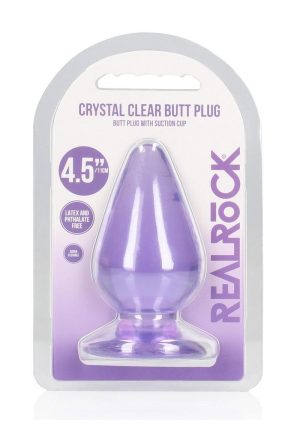 RealRock Crystal Clear Anal Plus 4.5in - Purple