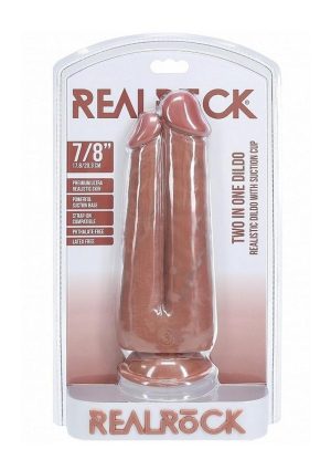 RealRock Ultra Realistic Skin Dual Penetration 7in/8in - Caramel