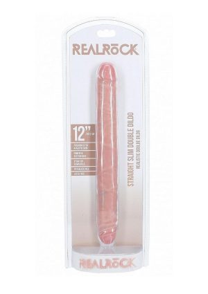 RealRock Realistic Skin Slim Double Ended Dong 12in - Vanilla