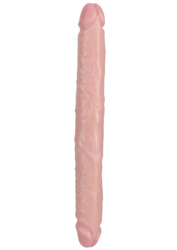 RealRock Realistic Skin Slim Double Ended Dong 12in - Vanilla