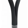 Royal Gems Dueling Queens Rechargeable Silicone Vibrator - Black
