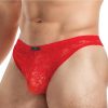 Lace King Lace Thong - L/XL - Red