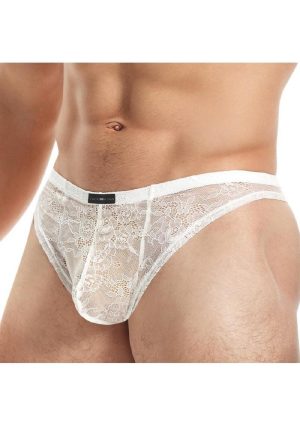 Lace King Lace Thong - L/XL - White