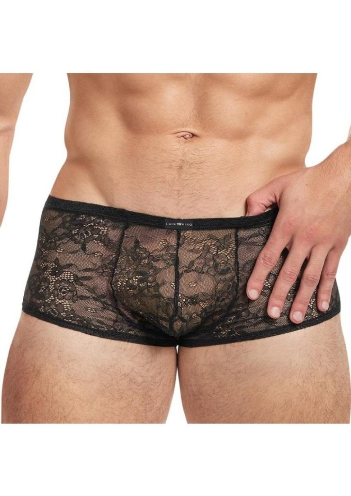 Lace King Lace Trunks - L/XL - Black