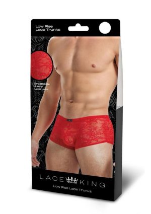 Lace King Lace Trunks - Medium/Large - Red