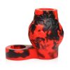 Creature Cocks Hell Hound Silicone Penis Sleeve - Large - Red/Black