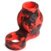 Creature Cocks Hell Hound Silicone Penis Sleeve - Medium - Red/Black