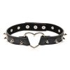 Master Series Spiked Heart Choker - Black