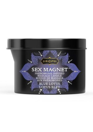 Kama Sutra Sex Magnet Blue Lotus Candle With Pour Spout 6oz.