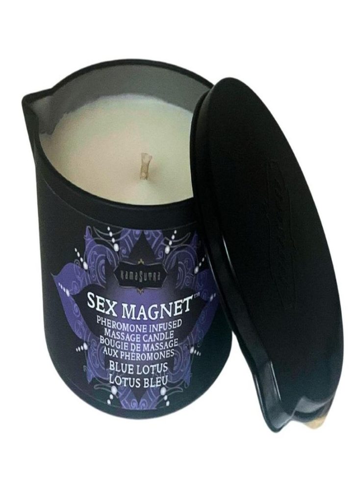 Kama Sutra Sex Magnet Blue Lotus Candle With Pour Spout 6oz.