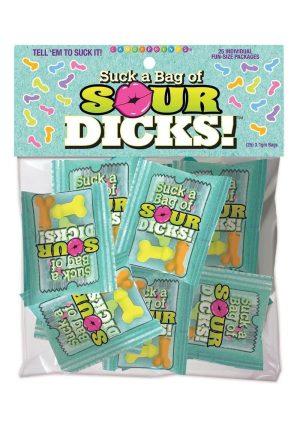 Candyprints Suck A Bag Of Sour Dicks Assorted Flavors (25 packs per bag)