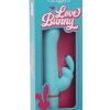 Love Bunny Rotating Bunny Rechargeable Silicone Rabbit Vibrator - Blue/Pink