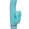 Love Bunny Rotating Bunny Rechargeable Silicone Rabbit Vibrator - Blue/Pink