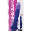 Overdrive Remote Control Rechargeable Silicone Sex Machine Ridge Thruster - Purple