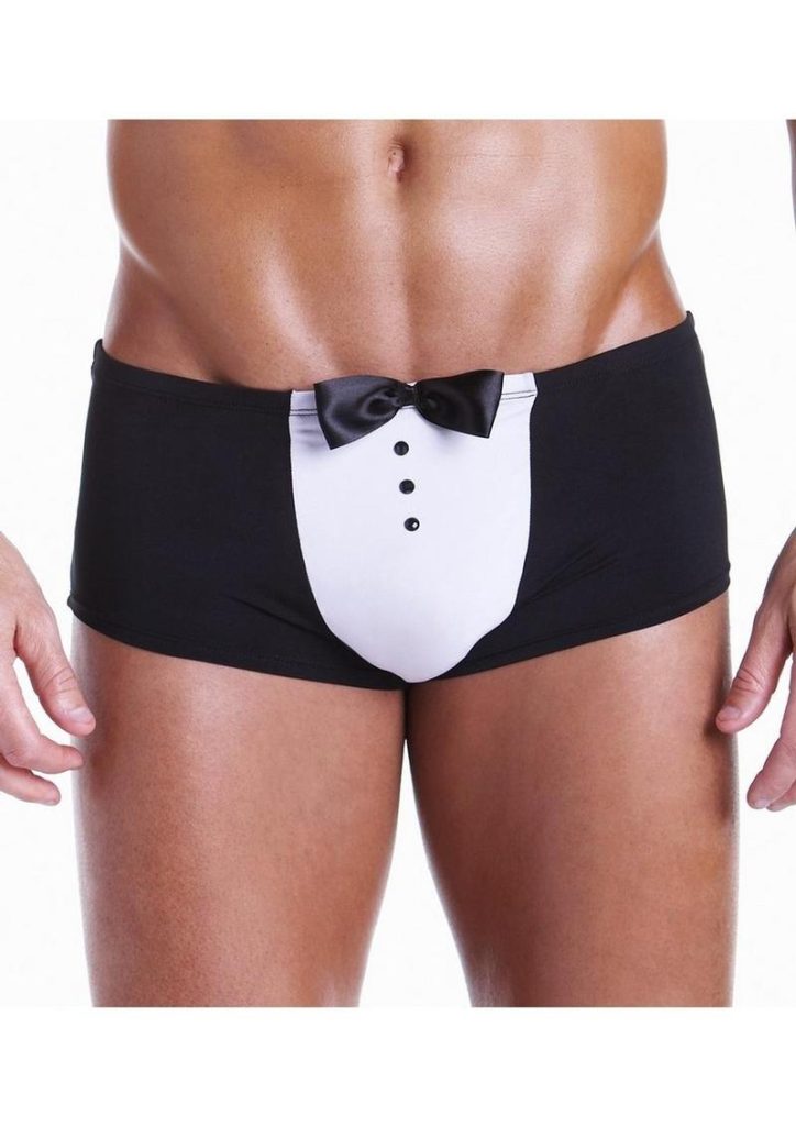 Fundies Black Tie Tuxedo With Bow Tie - OS - Black/White